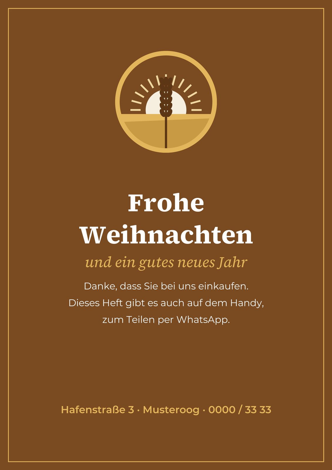 Frohe Weihnachten aus der Backstube Sonnenkorn